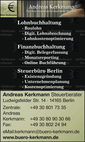 Andreas Kerkmann, Steuerberater in Berlin
